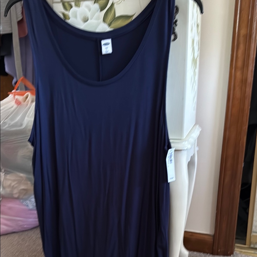 Old Navy Blue Relaxed Sleeveless Tank Top